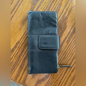 Fossil Wallet - Black Leather - Slim Clutch w/Credit Card Slots - Unisex
